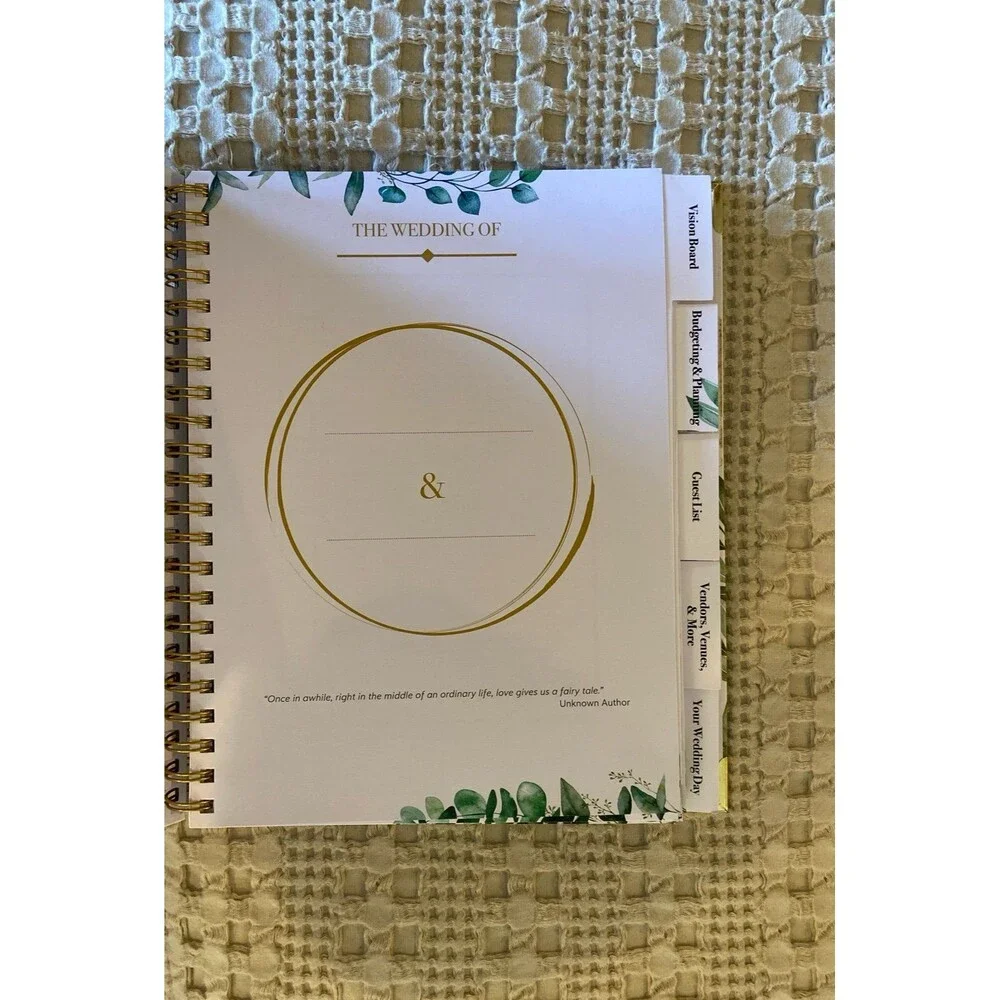 NEW Bridal Wedding‎ Planner Organizer Spiral Binder Shower Gift Elegant Floral